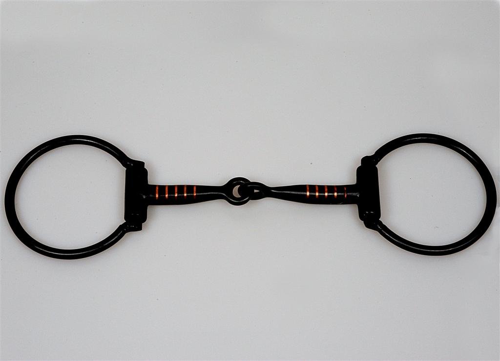 D Ring Snaffle Bit Sweet Iron Copper Inlay
